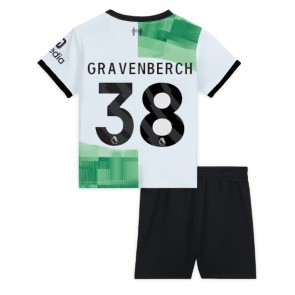 Liverpool Ryan Gravenberch #38 Koszulka Wyjazdowych Dziecięca 2023-24 Krótki Rękaw (+ Krótkie spodenki)